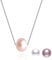 Kim Johanson Damen Perlenkette *Stella* aus 925 Sterling Silber mit einer echten Süßwasser Perle in Weiß, Rosa oder Lila inkl. Schmuckbeutel (Rosa)