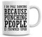 NA Je Fais de la Pole Dance Parce Que poinçonner Les Gens est désapprouvé par Une Tasse de café drôle Humour drôle Poteau de café Danse Arts Cadeaux Tasse à café en céramique Blanche