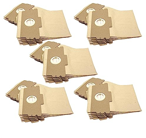 vhbw 50x Staubsaugerbeutel Ersatz für Swirl A 16 / A16 für Staubsauger - Papier, 12/15, 27cm x 27cm, Sandfarben