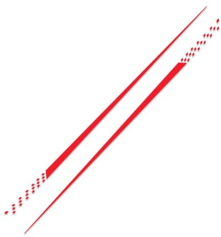 Auto Seitenkarosserie Aufkleber PVC Racing Streifen Grafiken Aufkleber Auto Karosserie Aufkleber Sports Racing Streifenaufkleber Universal Vinyl Wasserdichte Türverkleidung Vinyl Dekoration,Rot