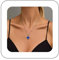 Inilbran Boho Collar Colgante De Corazón De Zafiro Collar De Corazón De Cristal Azul Vintage Piedra Preciosa Amor Collar De Gargantilla Collar Minimalista Joyas De Gargantilla Para Las Mujeres Y Las