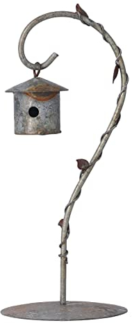 Deko Vogelhaus, Miniatur Garten, Miniatur-Vogelhaus, Hohe Simulation, Mini-Aluminium-Puppenhaus-Vogelhaus für Puppenhäuser Maßstab 1:12, Maßstab 1:6 Vogelhaus Deko Deko Häuschen