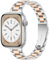 Vamyzji Metallband Kompatibel mit Apple Watch Armband 42mm(Series 10) 41mm 40mm 38mm für Damen/Männer, Edelstahl Slim Metall Apple Watch Armband für SE, Serie 10 9 8 7 6 5 4 3 2 1(Silber&Rosegold)