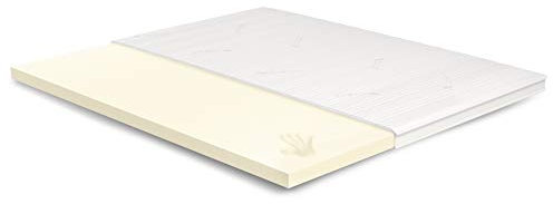 Meisterschlaf Visco Topper 180x210 cm – Höhe 7 cm – Weich & Wärmend – Memory Foam RG 50 – Oeko-TEX® Standard 100 – Tencel™ Lyocell 3D Doppeltuch-Bezug waschbar – Made in Germany