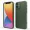 Red Ember Shockproof Case for iPhone, Ultra Slim Protective Liquid Silicone Matte Finish Phone Case with Soft Anti-Scratch Microfiber Lining (Green, iPhone 12)