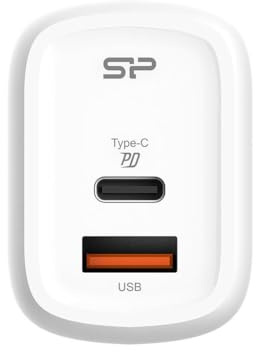 Silicon Power Boost Charger QM25, USB Dual-Output Type-A and Type-C (EU 2-pin) 30W Wall Charger
