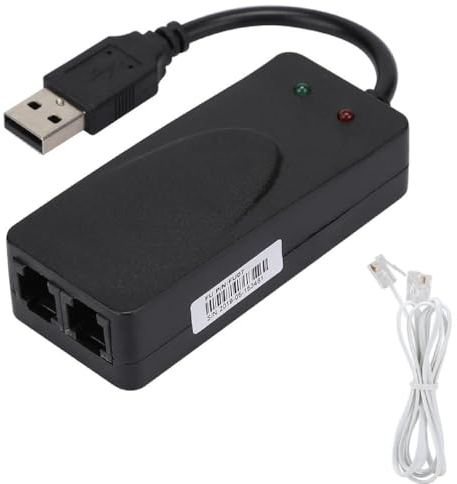 USB 2.0 56K Fax Modem 56K Externes Modem USB 56K Externes DFÜ-Up-Sprachfax-Datenmodem passend für Win7 Win8 Win10 XP USB2.0 56K externes Modem