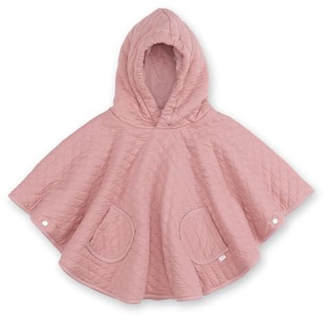 Bemini - Poncho de voyage 9-36m - Pady quilted + jersey - (Rose vintage)