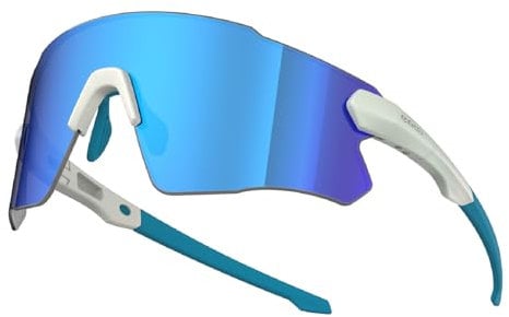 ER00 115 Leichte rahmenlose Sportbrille mit Rundum-Schutz für Damen und Herren – ideal für Radfahren Trailrunning Wandern und Pickleball