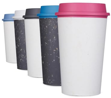 Circular & Co Reusable Now Coffee Cup - 12oz/340ml - Insulated, Sustainable & Recyclable - Coffee Travel Mug - Snap Fit Lid - Medium Drink - BPA Free - Dishwasher Safe
