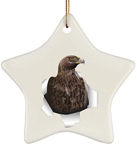 Christbaumschmuck Keramik Weihnachtsbaum Deko Mit Hanfseil Weihnachten Ornamente Lustige Falknerei, Süß, Kommt Aus Einer Rissigen Wand