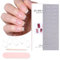 Semi Cured Gel Nail Strips - 20PCS Clear Semi Cured Nail Wraps - Long Lasting Gel Nail Stickers with Soft Glossy Gel Finish - Clear Tip Stickers French Manicure Stickers