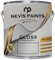 NEVIS PAINTS - White Gloss Paint Enamel - Perfect For Wood and Metal Doors & Windows- Interior and Exterior For Home - 12m2 per Litre Coverage (0.75 Liters)