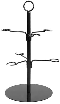 Suixtil Cocktailbaumständer, Metall-Getränketurm für Partys, Metallturm für Hochzeitsfeiern, für Gin, Cocktails, Champagner, Wein(Black 2)