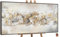 YS-Art Luxus Abstrakt Design Acryl Gemälde auf Leinwand Glückslinie handgemalt Wandbilder Wohnzimmer modern Wohndekor Bilder Büro Gold echte Kunst 160x80 cm