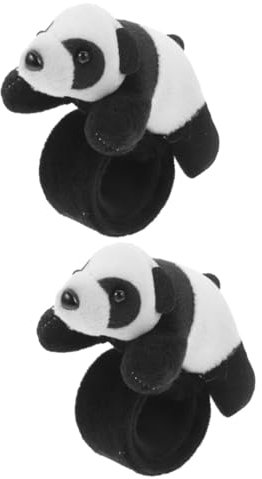 TOYANDONA 2st Cartoon-armband Paare Armbänder Kinderspielzeug Panda Bänder Mit Tiermuster Slap-bands Mit Tiermotiven Partyspielzeug Partyzubehör Schlagbänder Party-slap-armbänder Stoff