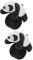 TOYANDONA 2st Cartoon-armband Paare Armbänder Kinderspielzeug Panda Bänder Mit Tiermuster Slap-bands Mit Tiermotiven Partyspielzeug Partyzubehör Schlagbänder Party-slap-armbänder Stoff