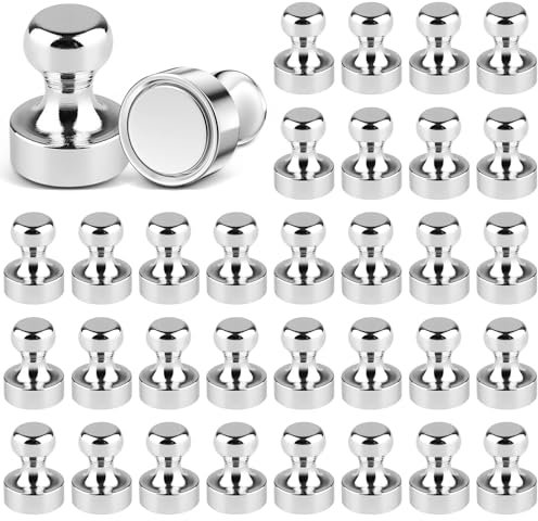 AiQInu 34 Stück Magnete Stark Klein, Neodym Magnet Extra Stark, Magnete für Magnettafel, Magnet Kühlschrank, Kegelmagnete Stark