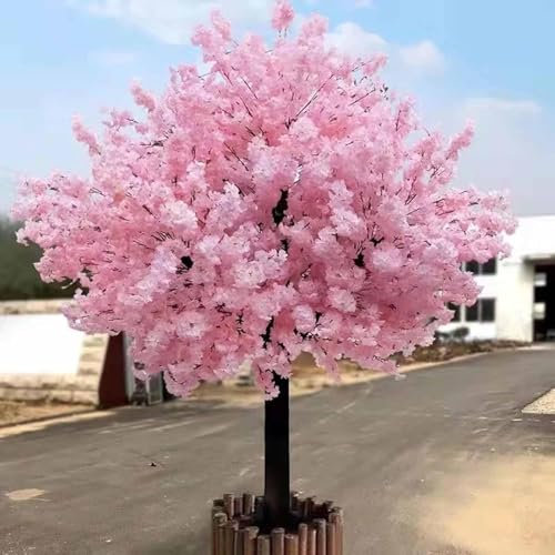 YANDDEA Künstlicher Kirschblütenbaum,lebensechte Blätter-Nachbildung,Echtholzstiele,künstlicher Sakura-Baum,weinender Kirschbaum,wunderschöne künstliche Pflanzen,perfekt für Heimdekoration,1.5 * 1.5m