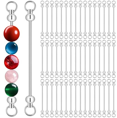 50 teiliges perlen schlüsselanhänger,blanke Schlüsselanhänger aus Metallsplittern, diy Schlüsselanhänger zum Selbermachen, bezauberndes Set Schlüsselanhänger Rohling