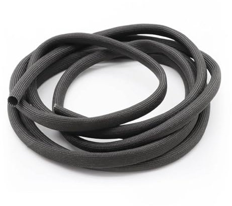 CHAOUYYZ Tube En Fibre Souple Tressé Haute Température Noir 10 M 600 ℃ Pour Application Groupée de Gaine de Câble D'Isolation Électronique Tube En Fibre de Verre/10Mm