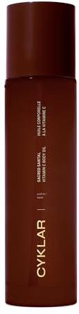 CYKLAR Vitamin C Body Oil for Women & Men, Sacred Santal Scented, 4.2 Fl Oz