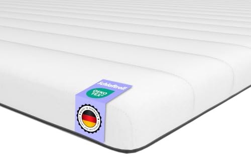 Schlaftroll Matratzentopper 120x200 H3 – Kaltschaum 5cm – Öko-Tex | Kaltschaum, 5 cm hoch, ergonomisch, waschbarer Bezug 60°, Öko-Tex, für Matratzen & Boxspringbetten