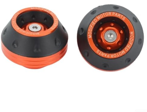 Front Shock Absorber Protector Pads for Motorcycle and Scooter Crash Wheel Protection Anti Drop Aluminum Alloy Front Suspension (orange)