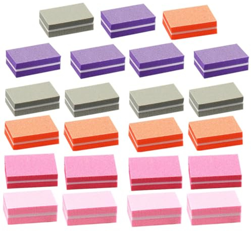 50 Stück Schwamm Nagelfeilen Pufferblock für Maniküre und Pediküre | Sponge Material, für Nägelverlängerung und False Nail Tips, Tragbar, Glätten und Pflege
