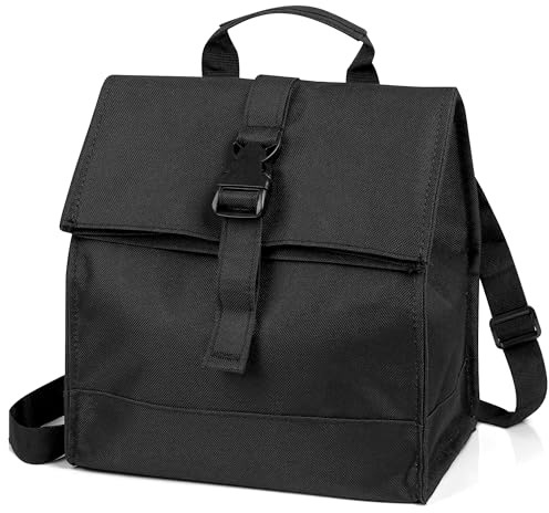 Linkidea Carrying Bag for Electric Heated Lunch Box, Compatible with Crock Pot 28oz, DUPASU 60.8oz, LUNCHEAZE 0.9L, Cordless 1.2L, 1.6L, Aotto 32oz Electric Heated Lunch Box (Black)