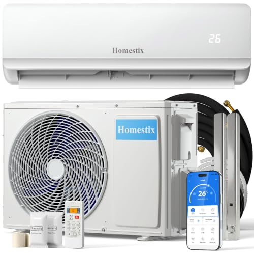 Aire Acondicionado Split 12000 BTU con Bomba de Calor, Refrigeración, Calefacción, Deshumidificación y Ventilación, Súper Silencioso,Control por Mando y App,Temporizador 24h,Modo Sueño y Eco
