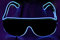 Ucult Soundsensitive EL-Brille Leuchtbrille Blinkbrille Clubbrille LED Brille (Blau)