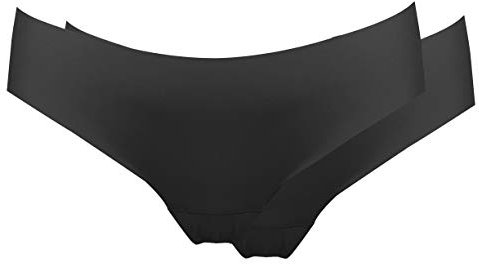 Magic Bodyfashion Damen Dream Invisibles Thong (2-Pack) Tanga, Schwarz (Black 100), 36 (Herstellergröße: Medium) (2er Pack)