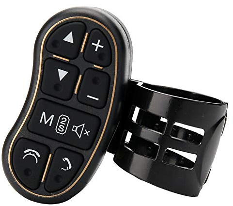 C-FUNN Auto-Freisprecheinrichtung, Bluetooth-Lenkrad-Fernbedienung, 8 Tasten, DVD-Player mit Audio-Lautstärke