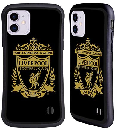 Head Case Designs Officially Licensed Liverpool Football Club Black 3 Crest 1 Hybrid Case Compatible With Apple iPhone 11