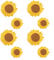 Juland 8PCS Sonnenblume Bestickte Patches zum Aufbügeln mit Hitze oder zum Aufnähen Gestickte individuelle Rucksack-Aufnäher für Männer, Frauen, Jungen, Mädchen, Kinder
