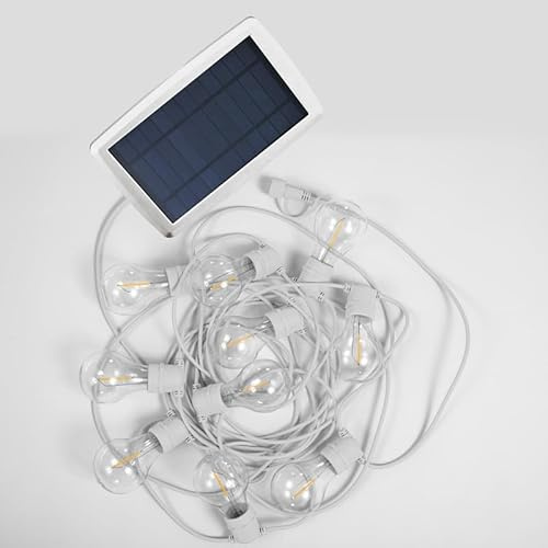 ALLEGRA Solar-Lichterkette, wiederaufladbar, für den Außenbereich, 10 LEDs, Weiß