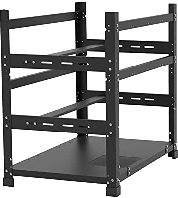 Bexdug Open-Air-Mining-Rahmengehäuse,Mining Rig Frame Open Mining Frame Rack, Open-Chassis-Frame-Computer-Rack, für 12 GPU Mining Case