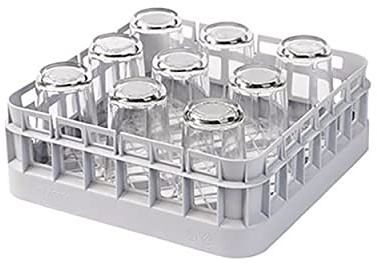 350mm Open Undercounter Glasswasher Basket for Washing Barware, Beer Glasses, Wine Glasses and Stemware | Capacity: 12-pint glasses L350 x W350 x H125mm