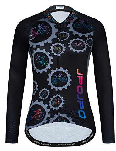 Fahrradtrikot mit langen Ärmeln, für Damen, Mountainbike, Straße, Mountainbike, Kleidung, Herbst, 345, M