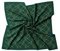 PB Pietro Baldini Halstuch Damen modernes Design Seidenähnlich Bandana in Twill - 60 x 60 cm - Grün Gold