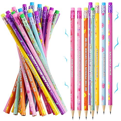 Vicloon Bleistift Kinder mit Radiergummi, 32 Stück Graphitstift Zylinder, Duft Bleistifte, Holzbleistifte für Kinder Party Klassenzimmer Belohnung Mitgebsel