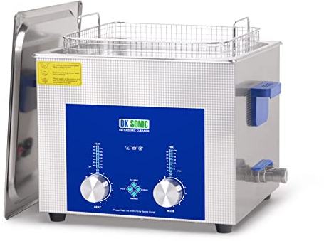 DK SONIC Nettoyeur à Ultrasons 15L, Nettoyeur à Ultrasons Commercial 360W Avec Minuterie Codée, Chauffage Et Panier, Fonctions Multiples Pour Carburateurs, Moteurs De Moto, Carburateurs