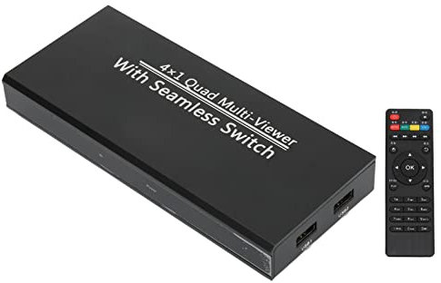 100‑240 V Videoplayer, 4 Wege Videoplayer mit HD Multimedia Schnittstelle, Unterstützt HD Multimedia Schnittstelle zu DVI Oder zu VGa und U Disk Speicherkarte Mediaplayer für PPT Unterricht(EU)