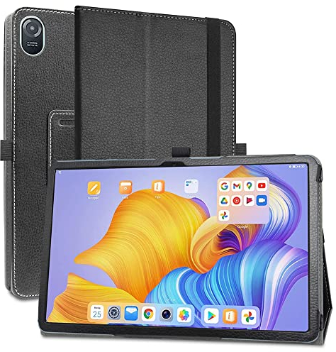 MAMA MOUTH Compatible with Honor Pad 8 Case,Slim Folio Folding Stand PU Leather Cover for 12 Honor Pad 8 / Blackview Tab 18(Not fit Honor Pad X8 / X8 Lite),Black