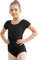 Mulnall Mädchen Team Basic Kurzarm Tanztrikots für Ballett Kinder Baumwolle Turntrikots Tanz Outfit für Frauen Kleinkinder Tanzbekleidung(3027-06-L)