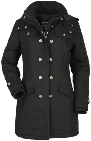 RED by EMP Damen schwarze Übergangsjacke mit Nieten S