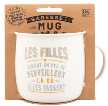 MUG NOMADE - Mug à thé et café personnalisé Fille - cadeau pour Femme