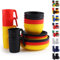 Berglander vajilla de plástico 24 piezas para 6, juegos de platos y tazones reutilizables de color DE incluye platos de cena, plato de postre, tazones de cereales, tazas para el hogar, jardín, picnic