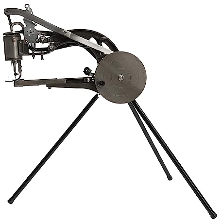 BAOCHADA Schuster Máquina de coser para zapatos de cuero con agujas, 360° ajustable cuero zapatero reparación de zapatos, máquina de coser cuero vintage para lona algodón